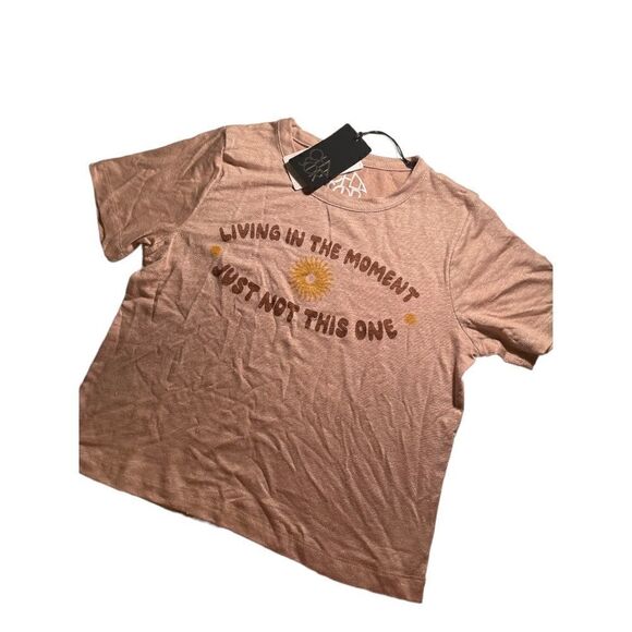 NWT Chaser Living In the Moment linen boxy short sleeve tee Size M - Picture 6 of 9